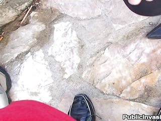 Chantal Ferrera is a hot brunette babe who just accepted the offer of having sex in public place. And the guy wanted to enslave the whole moment! Well, this whore get started sucking his cock in some park in broad daylight! Let's see how she gets fucked there!