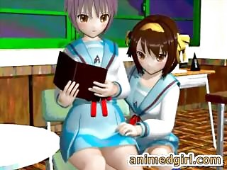 3D shemale hentai coed oralsex and hard drilled in the classroom