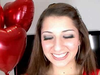Gorgeous and energetic Abby blows dick and acquires her face fucked only to be bent over and get her love tunnel pounded until this babe is gratified then that babe acquires a huge cum facial to go with her large smile.