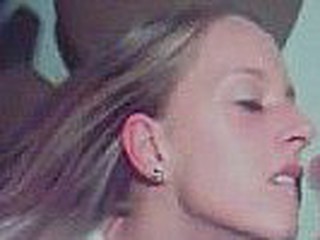 A beautiful blonde girl is jacking a guy off into her throat in this video. That babe really wants the cum. It takes several minutes of stroking to fulfill her wish but she finally acquires her facial.